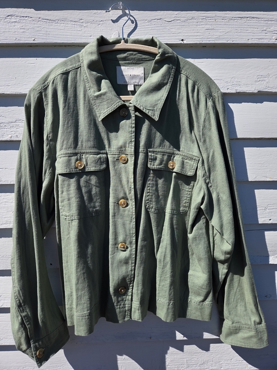 Lucky Brand Jackets & Blazers - Lucky Brand Moss Green Utility Jacket with Button Front